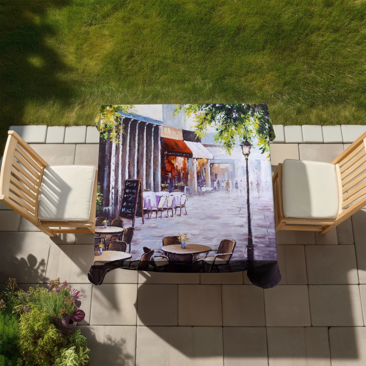 Picture of Begin Home Decor C1TC5858S2MJ44 58 x 58 in. Brown Bedroom Outdoor Restaurant Tablecloth - Home Decor