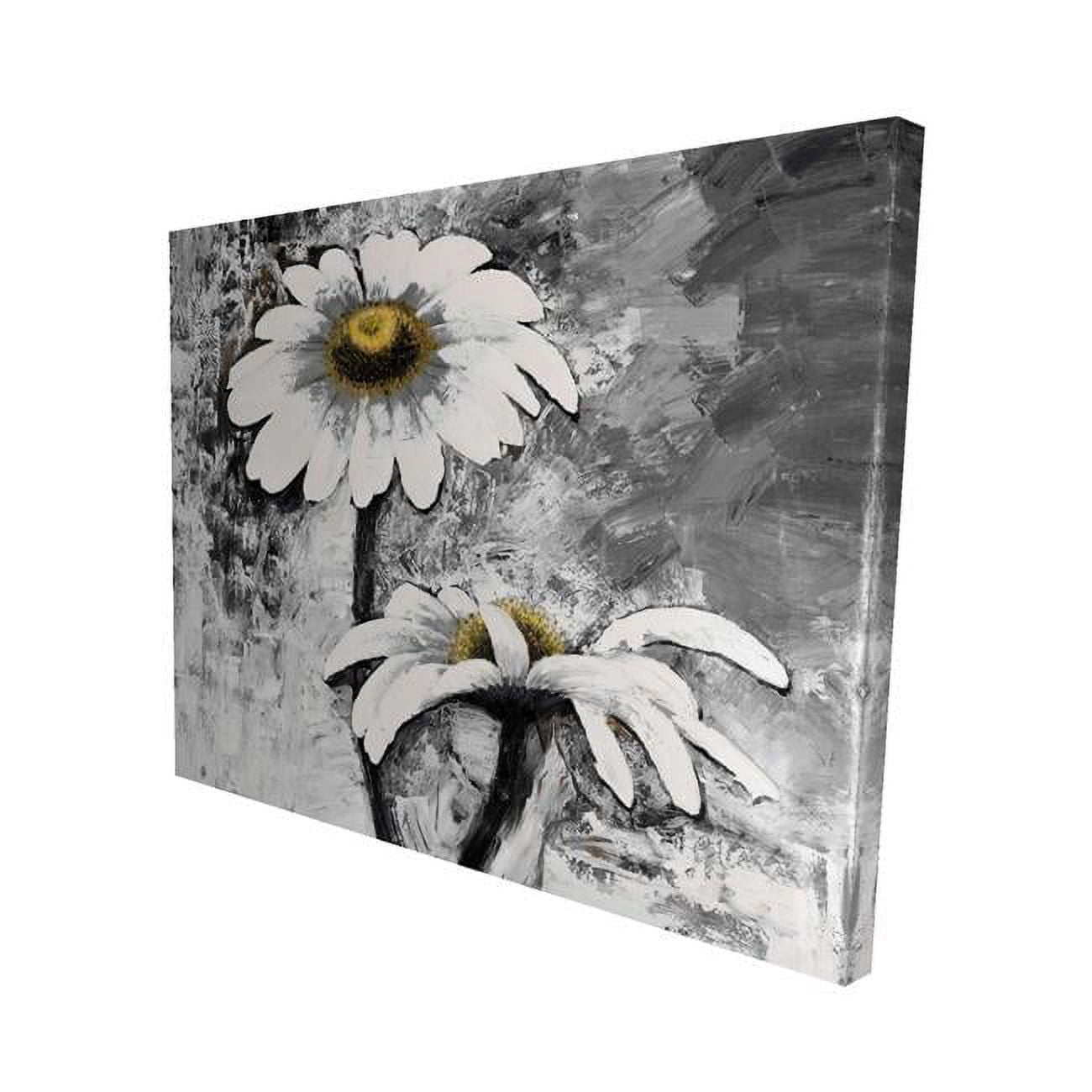 16 x 20 in. Abstract Daisies Flowers-Print on Canvas