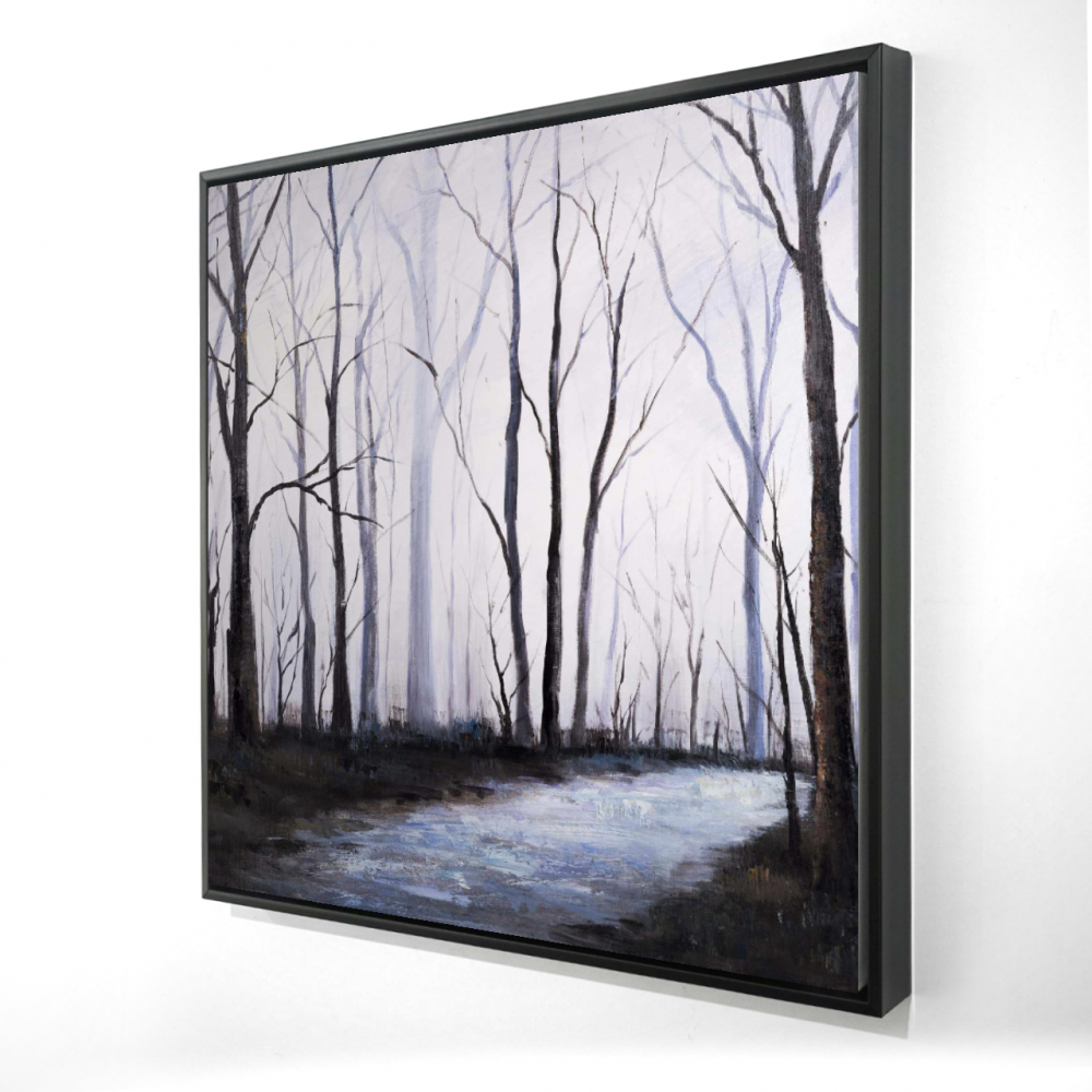 2081-3636-LA32 36 x 36 in. Desert Forest - Modern Black Framed Canvas Home Decor