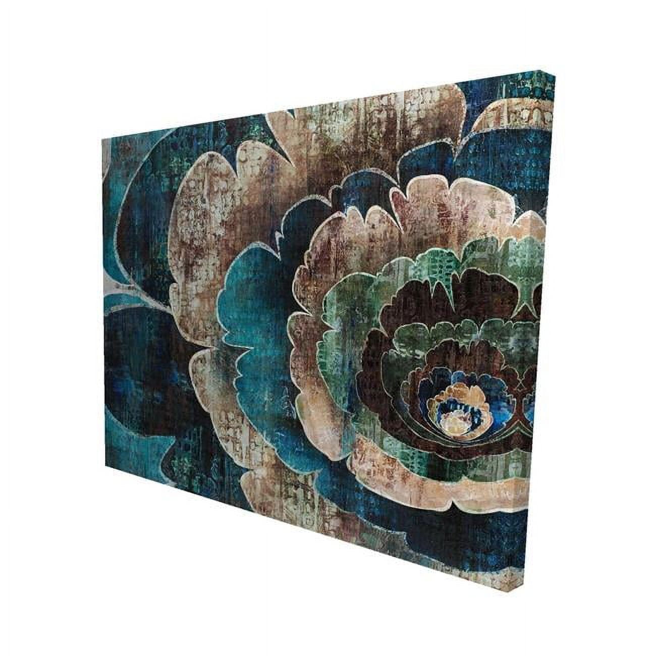 16 x 20 in. Blue Flower Montage-Print on Canvas