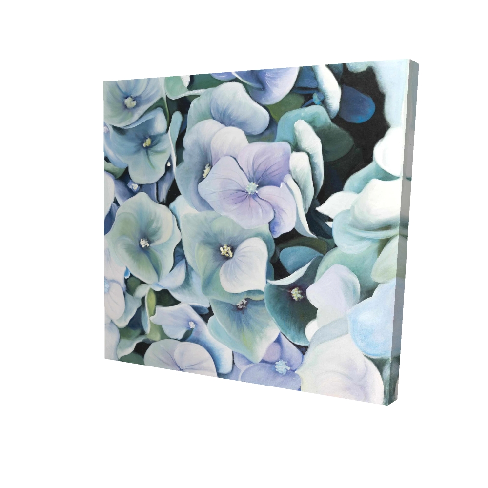 2080-0808-FL147 8 x 8 in. Rustic Hydrangea Botanical Bedroom Canvas - Home Decor Art