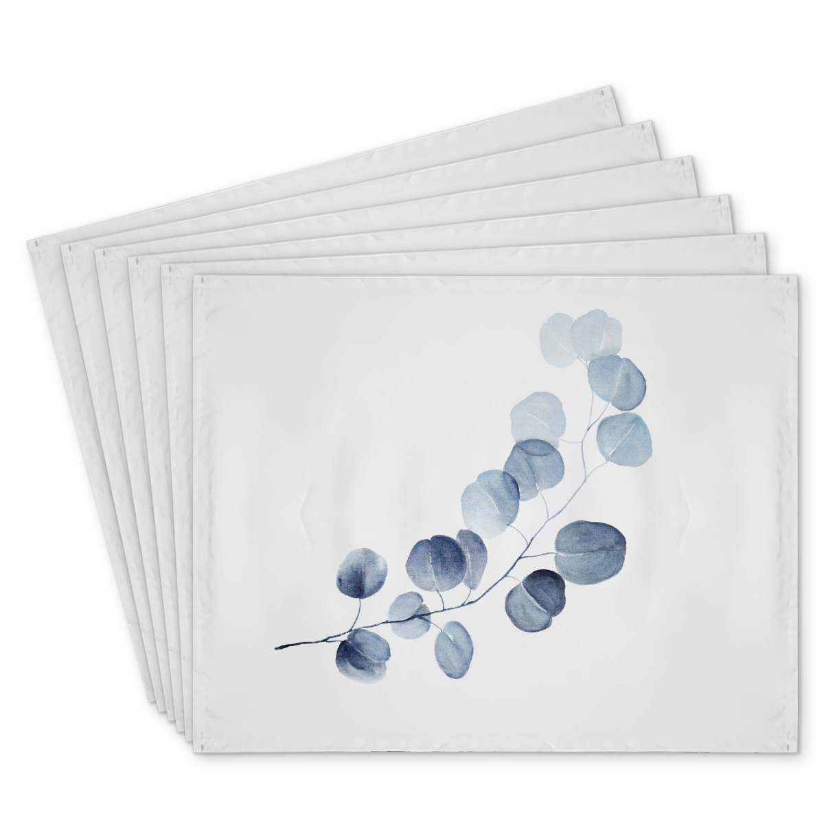 Picture of Begin Home Decor C6PP1418V62MFN 14 x 18 in. Eucalyptus Branch Polyester Placemat - Home Decor Accent - Set of 6