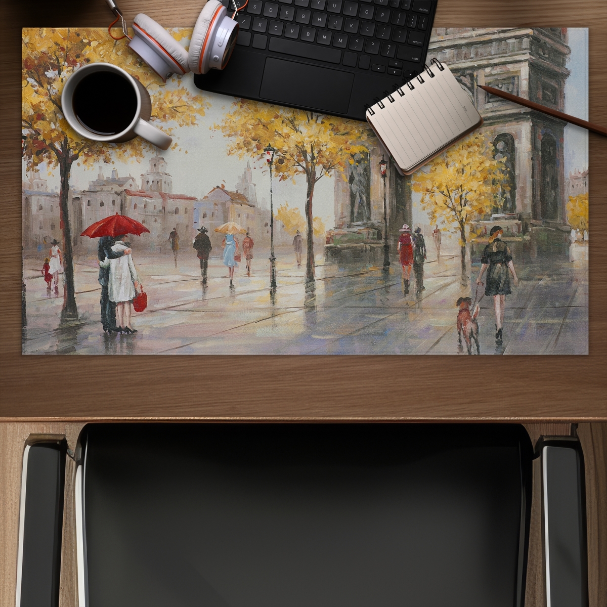 C1DM14248KOS43 14 x 24 in. Arc De Triomphe Paris Gaming Mat - Architecture Living Room Decor