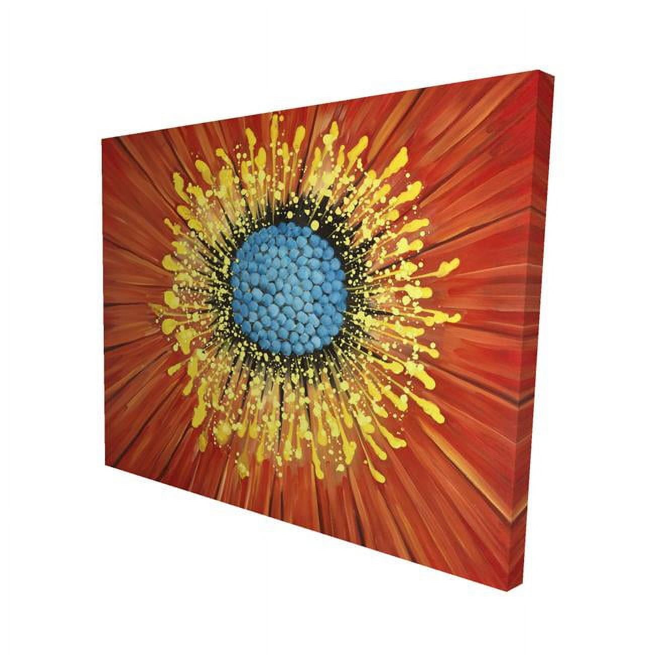 16 x 20 in. Closeup on A Red Flower-Print on Canvas