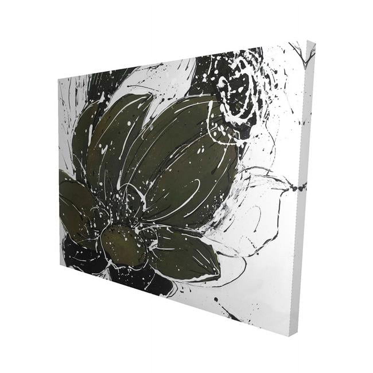 16 x 20 in. Abstract Flower with Paint Splash-Print on Canvas