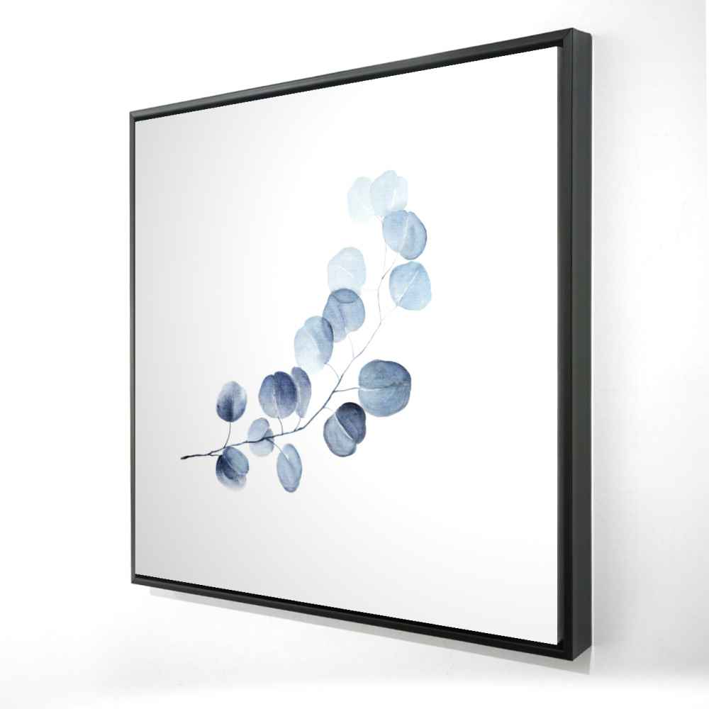 2081-3636-FL295 36 x 36 in. Eucalyptus Branch Framed Canvas - Bathroom Floral Decor