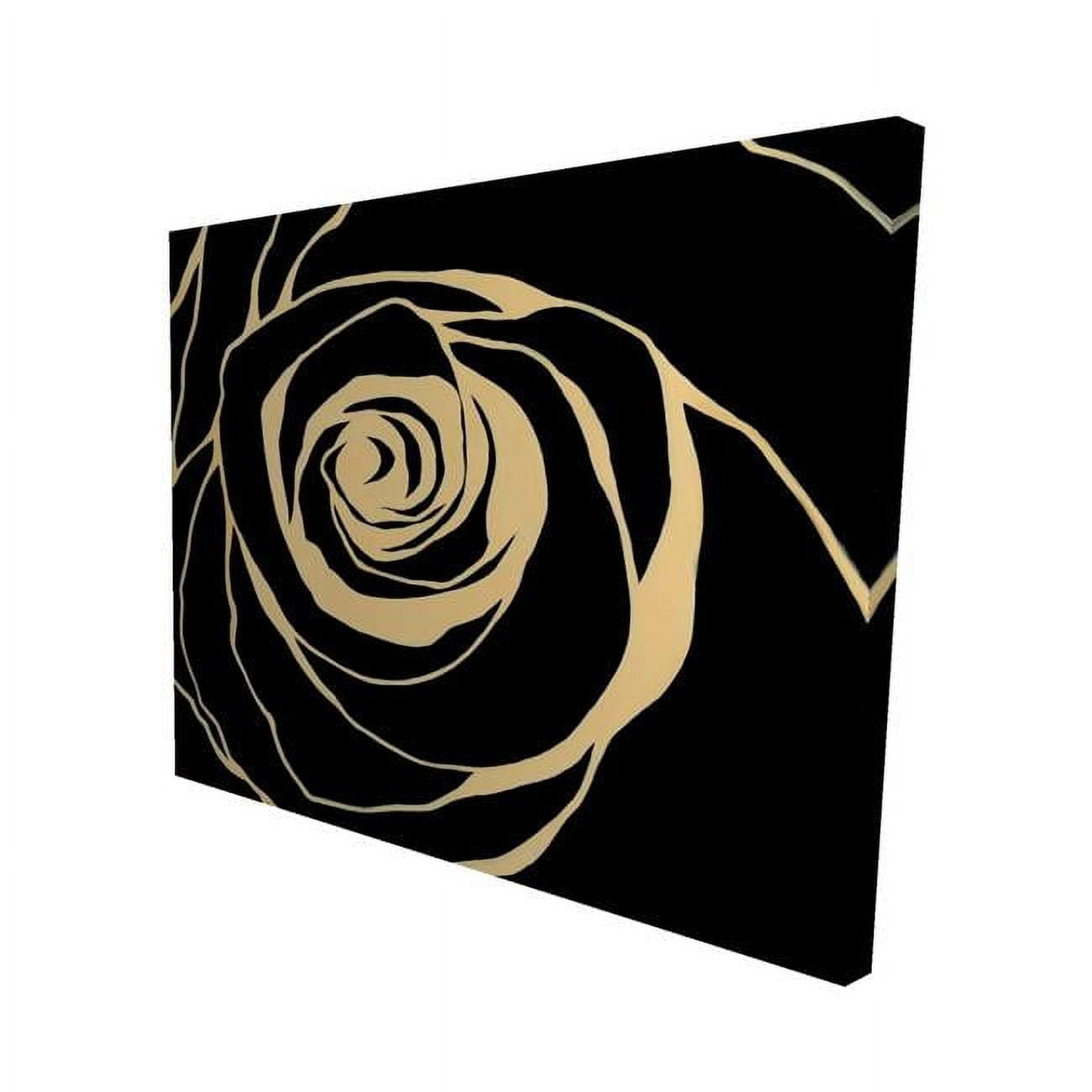 16 x 20 in. Black Rose-Print on Canvas