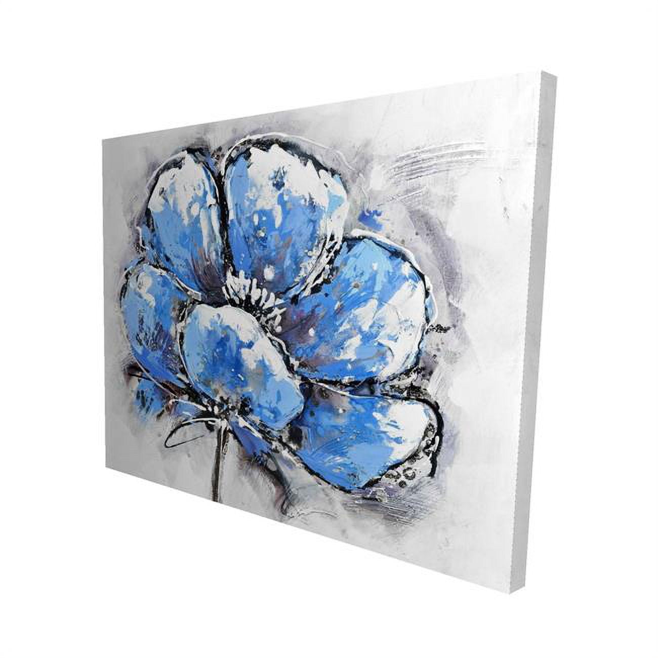 16 x 20 in. Abstract Blue Petals-Print on Canvas