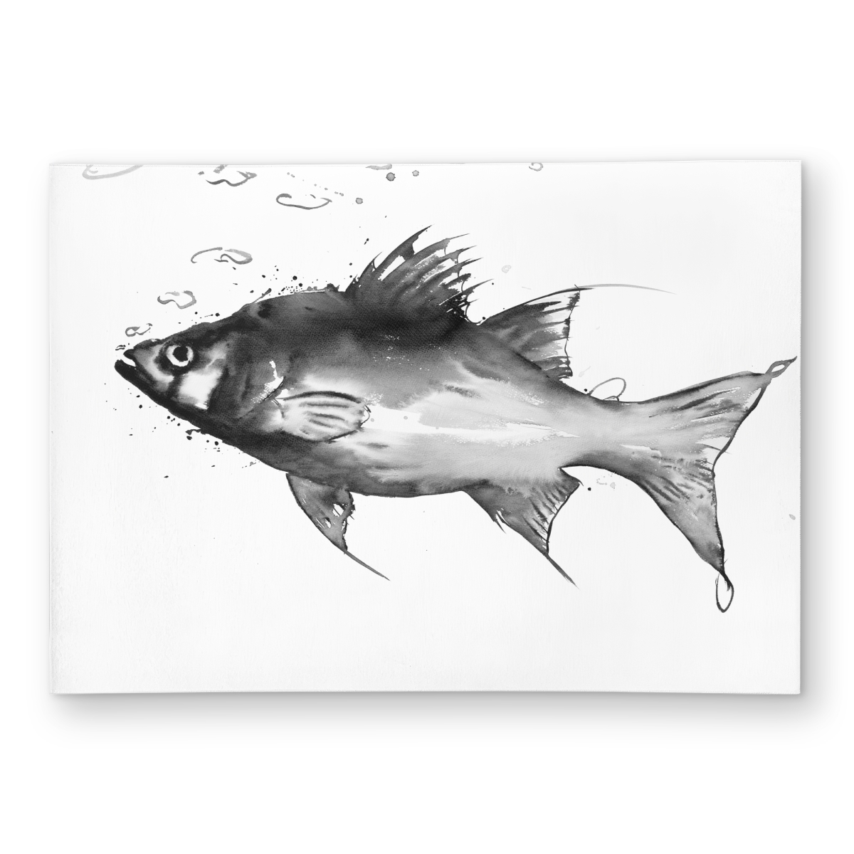 C1ROAR57RLI5OG 5 x 7 ft. Swimming Fish Outdoor Area Rug - Man Cave Home Decor - Rectangle