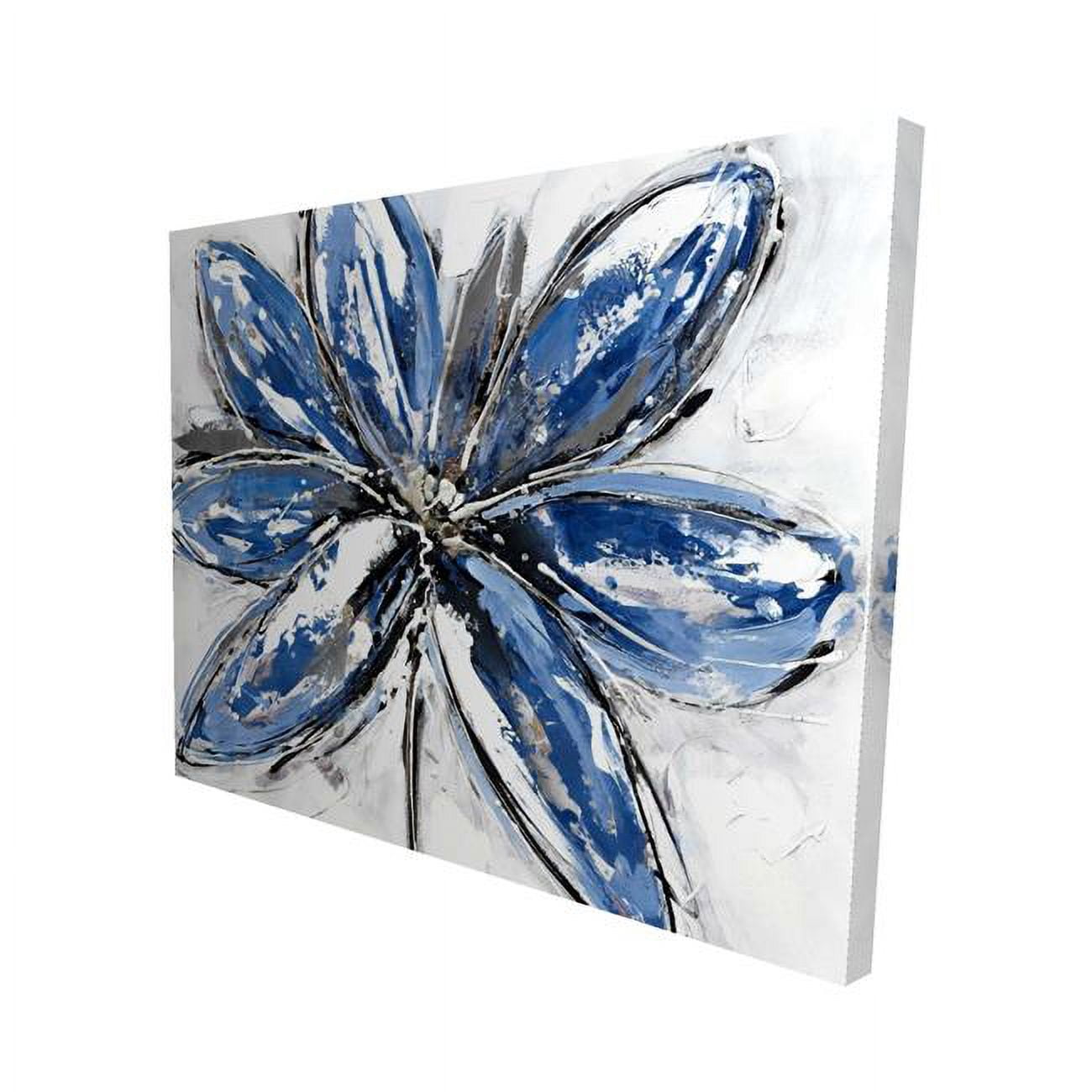 16 x 20 in. Blue Petal-Print on Canvas