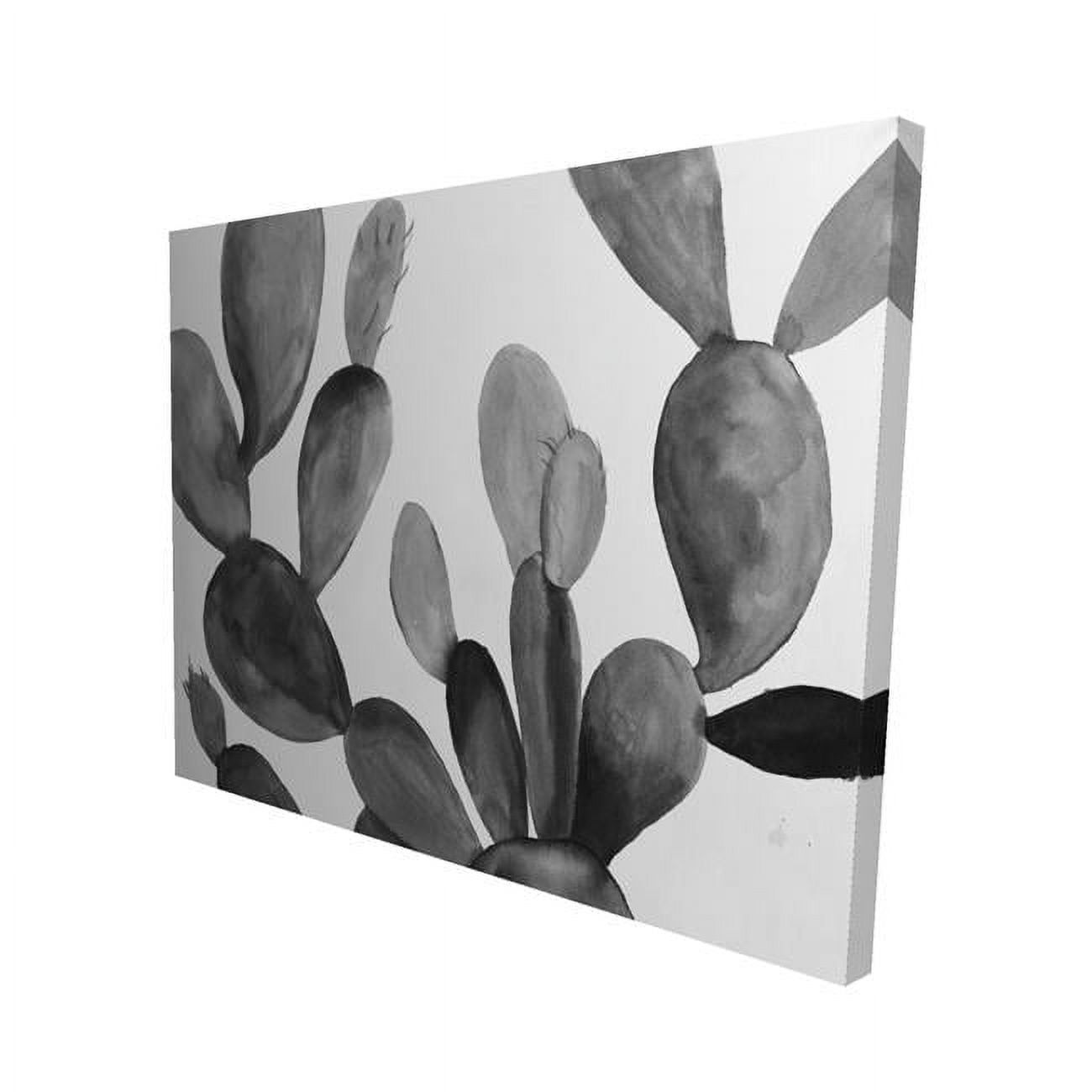 16 x 20 in. Greyscale Cactus-Print on Canvas