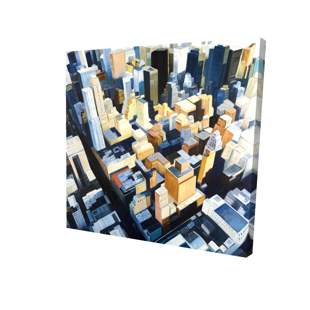 2080-0808-CI258 8 x 8 in. Manhattan View Canvas - Empire State Building Home Decor