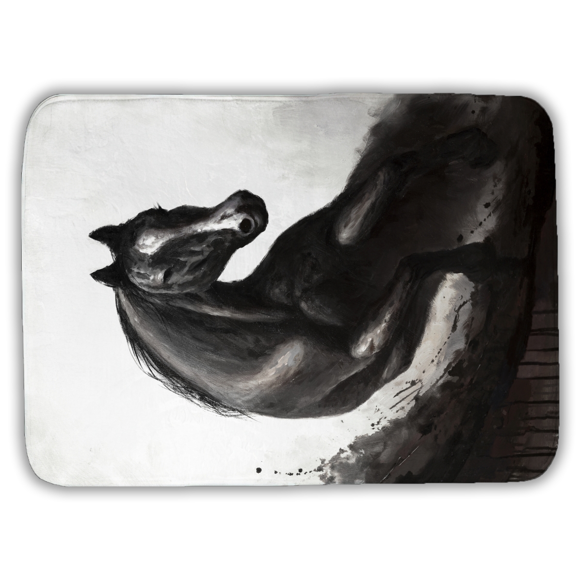 C1BM17247K41O8 17 x 24 in. Horse in Motion Rustic Animals Bath Mat for Home Decor
