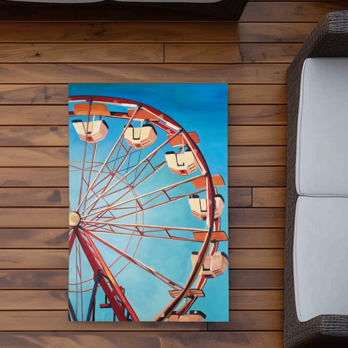 C1ROAR23U0TDUO 2 x 3 ft. Ferris Wheel By a Beautiful Day - Contemporary Outdoor Rug - Rectangle