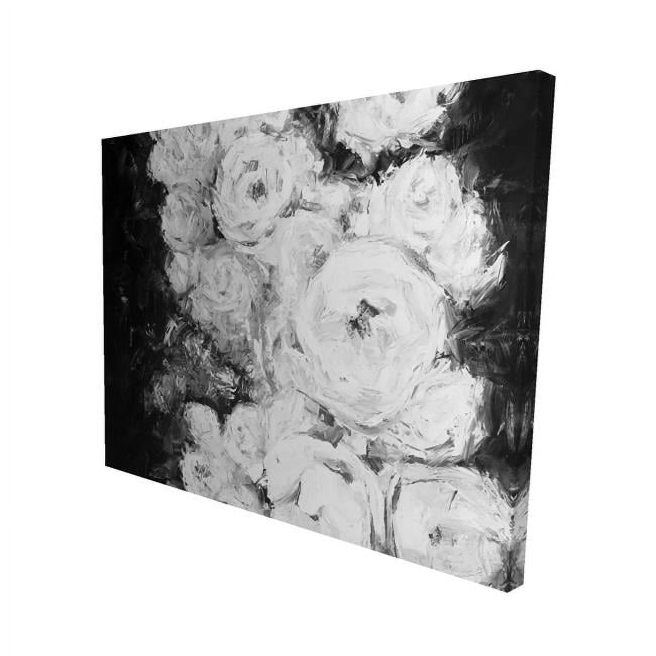 16 x 20 in. Monochrome Rose Garden-Print on Canvas