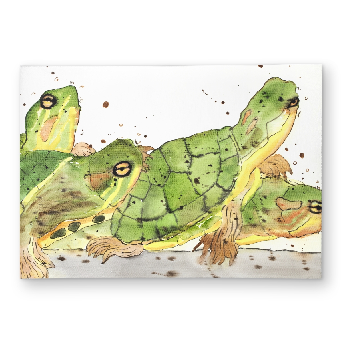 C1ROAR57DOS8IP 5 x 7 ft. Small Aquatic Turtles Rug - Outdoor Area Decor for Home - Rectangle