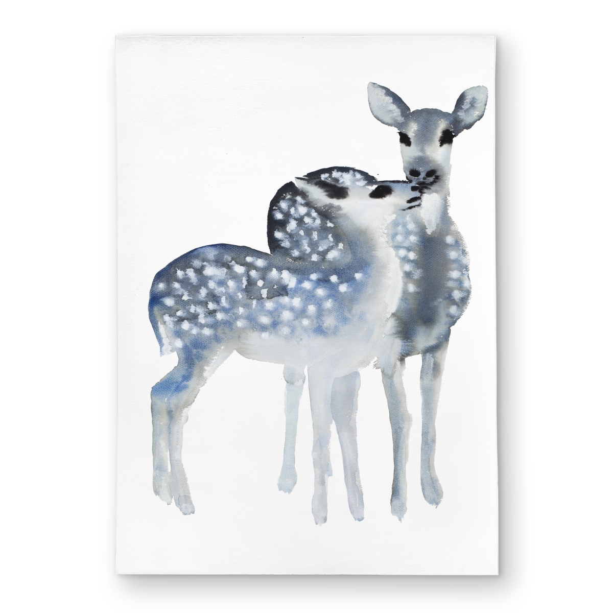 C1ROAR57UBTT36 5 x 7 ft. Blue Fawns Love - Classic Blue Outdoor Area Rug for Home Decor - Rectangle