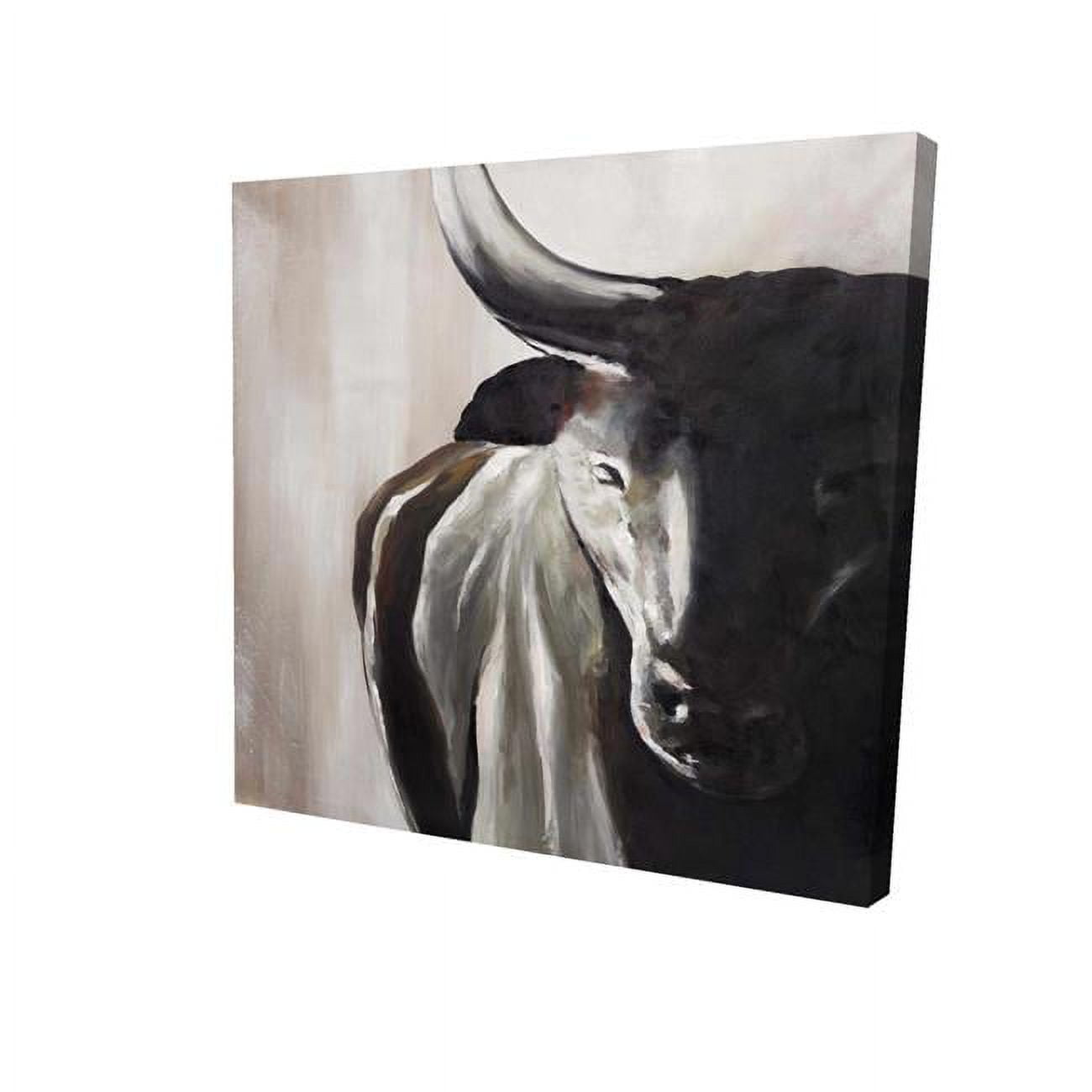 32 x 32 in. Bull Head Front View-Print on Canvas