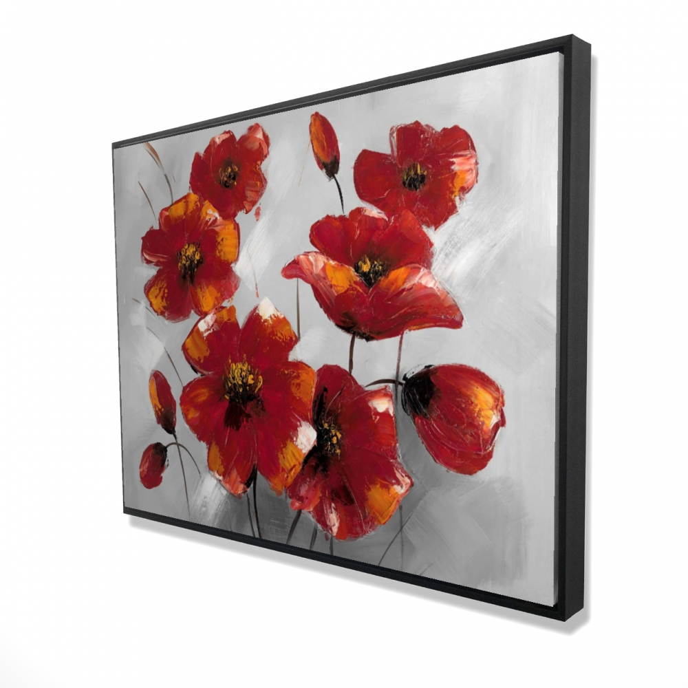 2081-3648-FL8 36 x 48 in. Anemone Flowers - Modern Framed Canvas for Home Decor