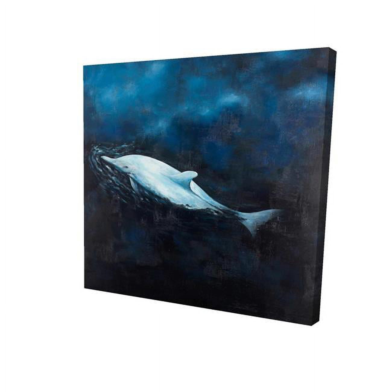 32 x 32 in. Swimming Dolphin-Print on Canvas