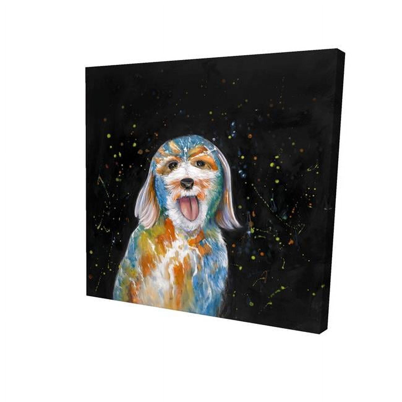 32 x 32 in. Abstract Labradoodle-Print on Canvas