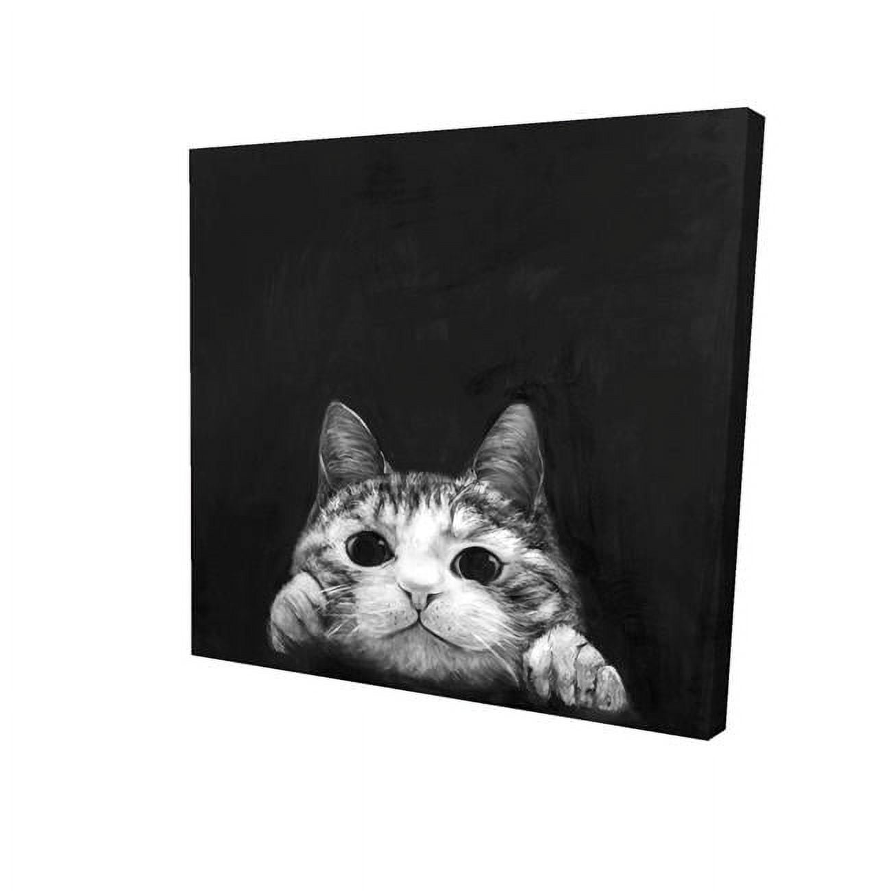 32 x 32 in. Curious Cat-Print on Canvas