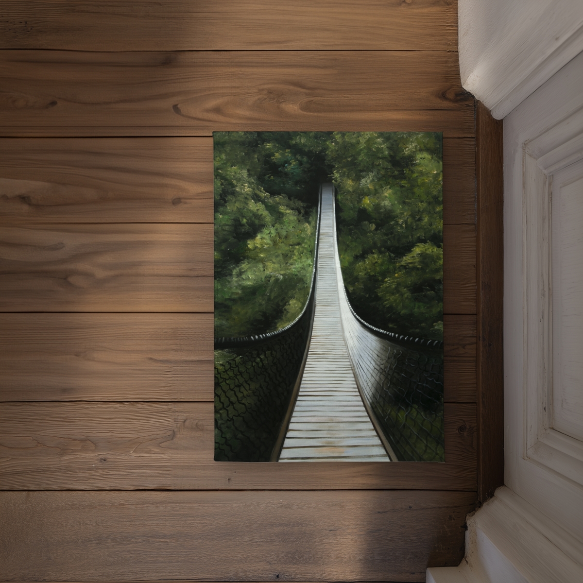 CODM1724AVL82S 17 x 24 in. Suspended Bridge in the Forest - Modern Office Door Mat