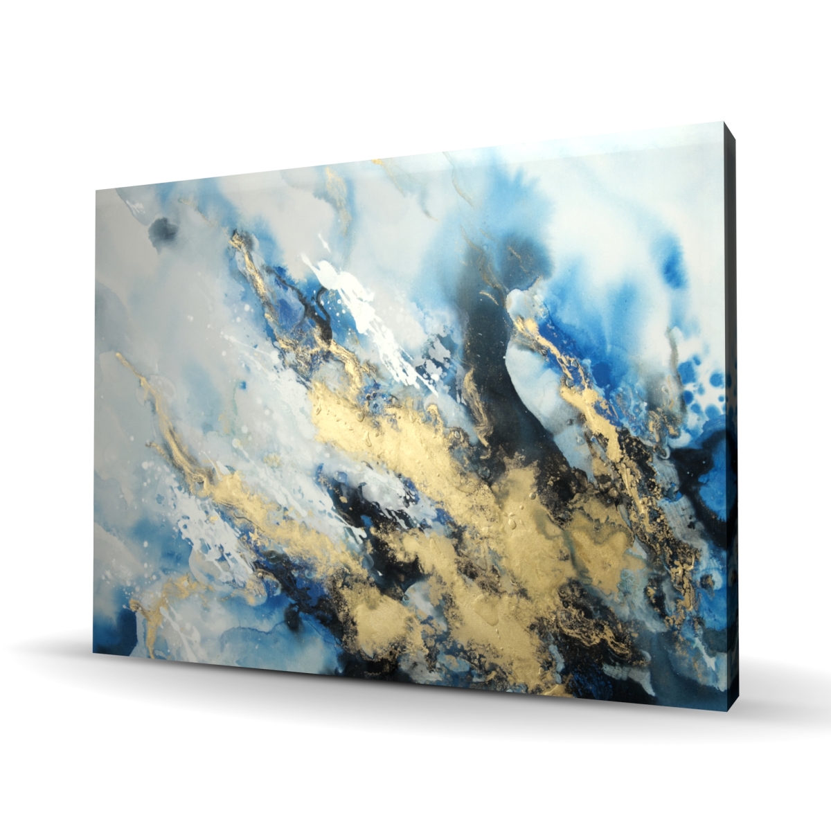C1RC3648MESZEA 36 x 48 in. Blue Marble - Abstract Minerals Canvas for Home Decor