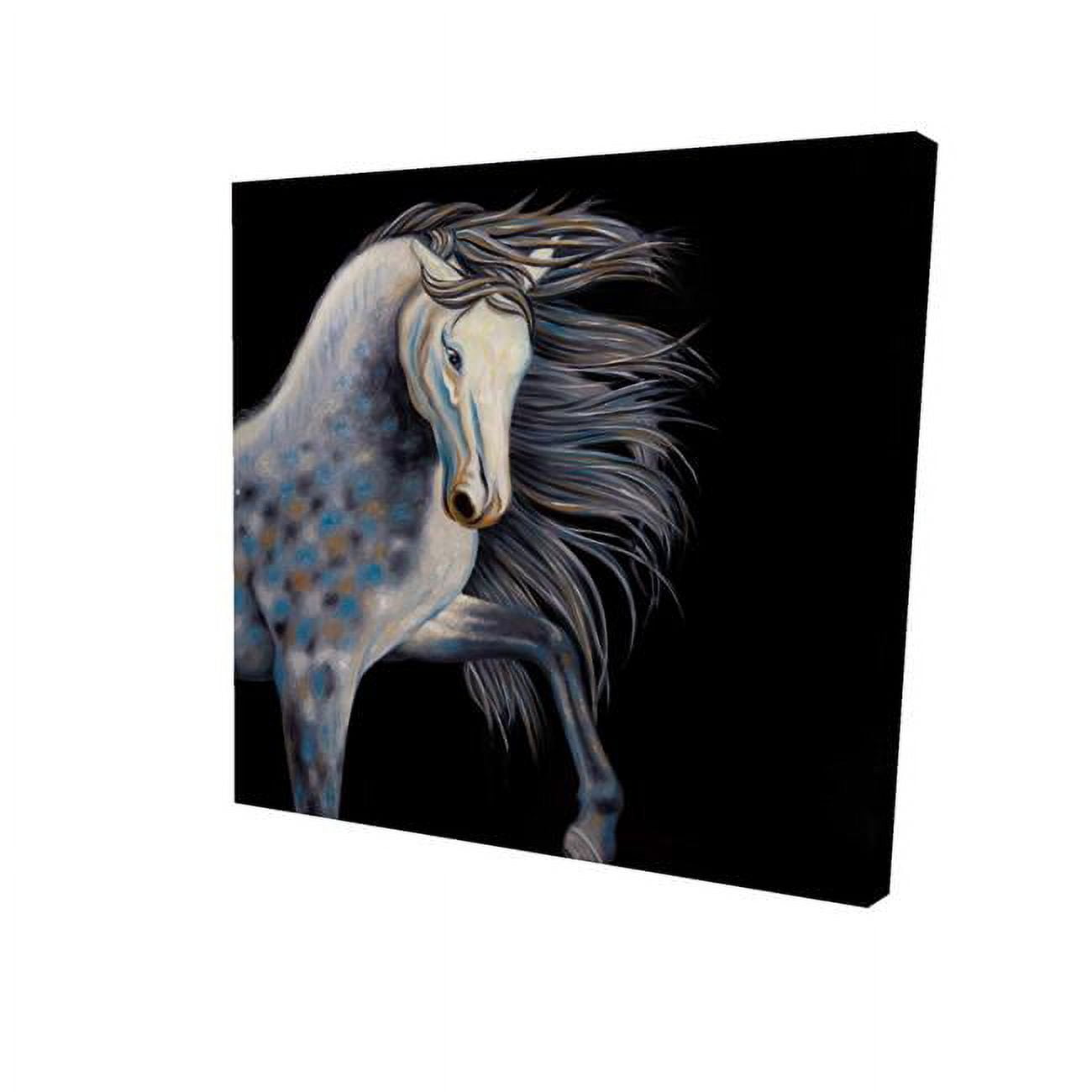 32 x 32 in. Abstract Horse-Print on Canvas
