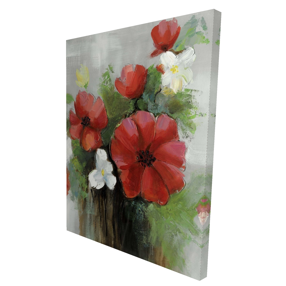 2080-4836-FL4 36 x 48 in. Abstract Wild Flowers Bundle - Botanical Canvas for Home Decor