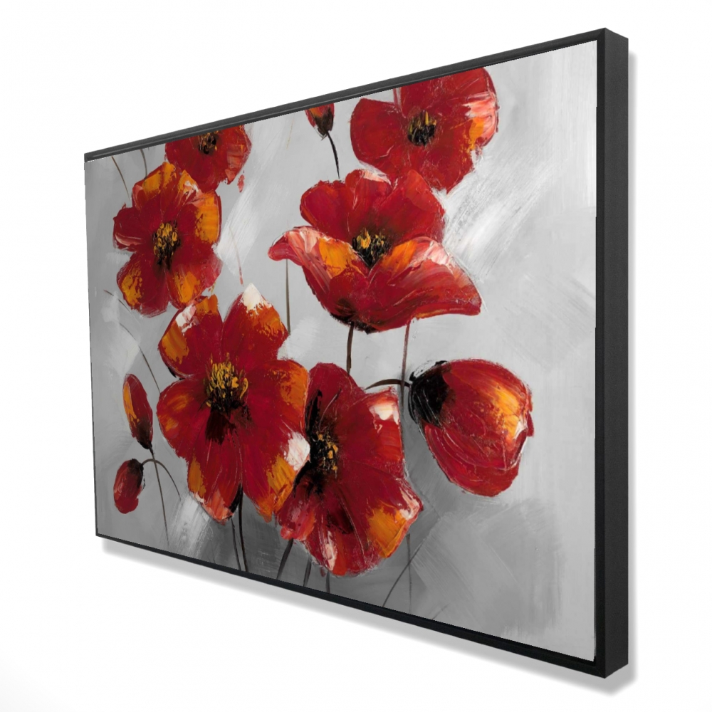2081-2436-FL8 24 x 36 in. Anemone Flowers - Romantic Botanical Framed Canvas Decor