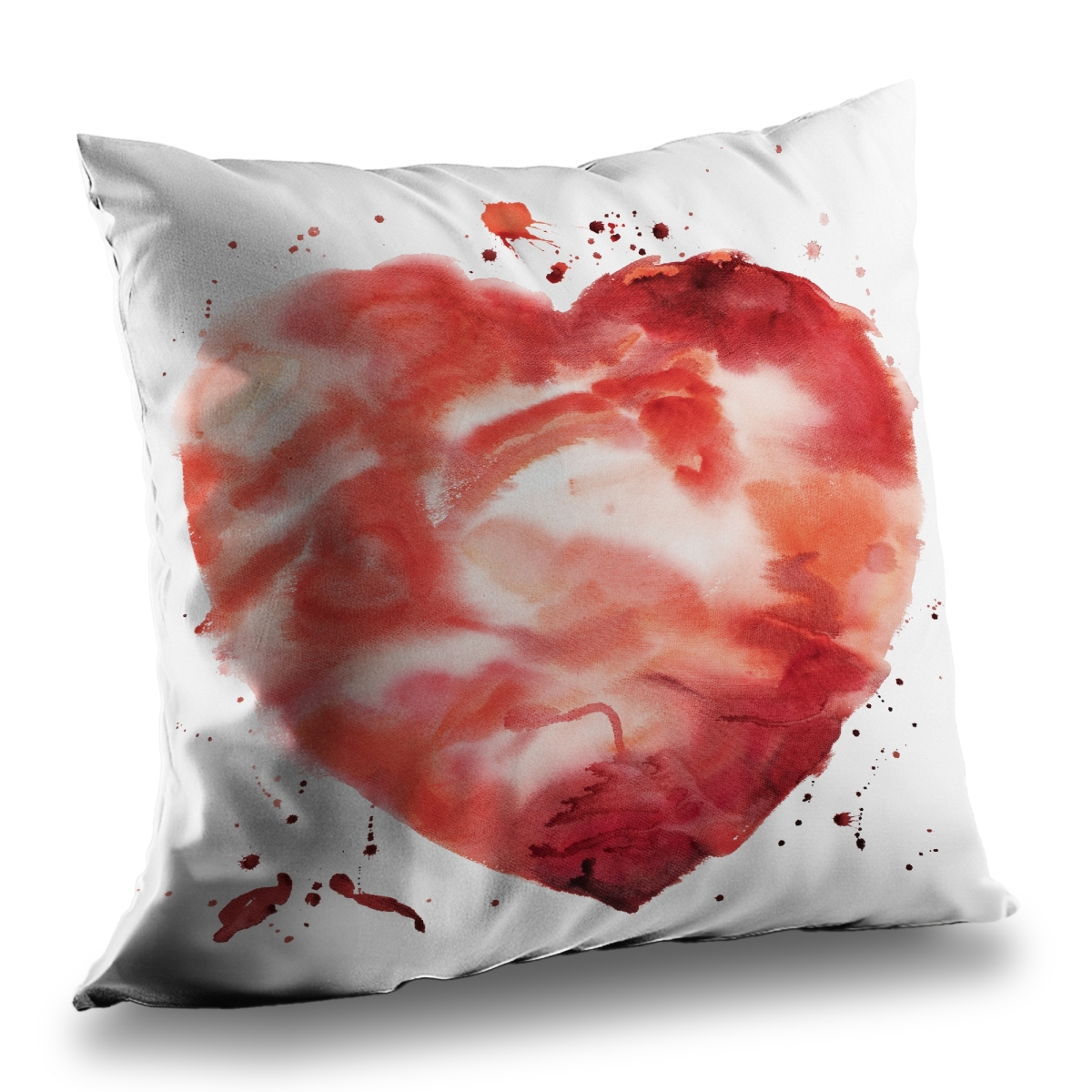 C1PC14147814I6 14 x 14 in. Big Heart - Romantic Poly Twill Throw for Home Decor