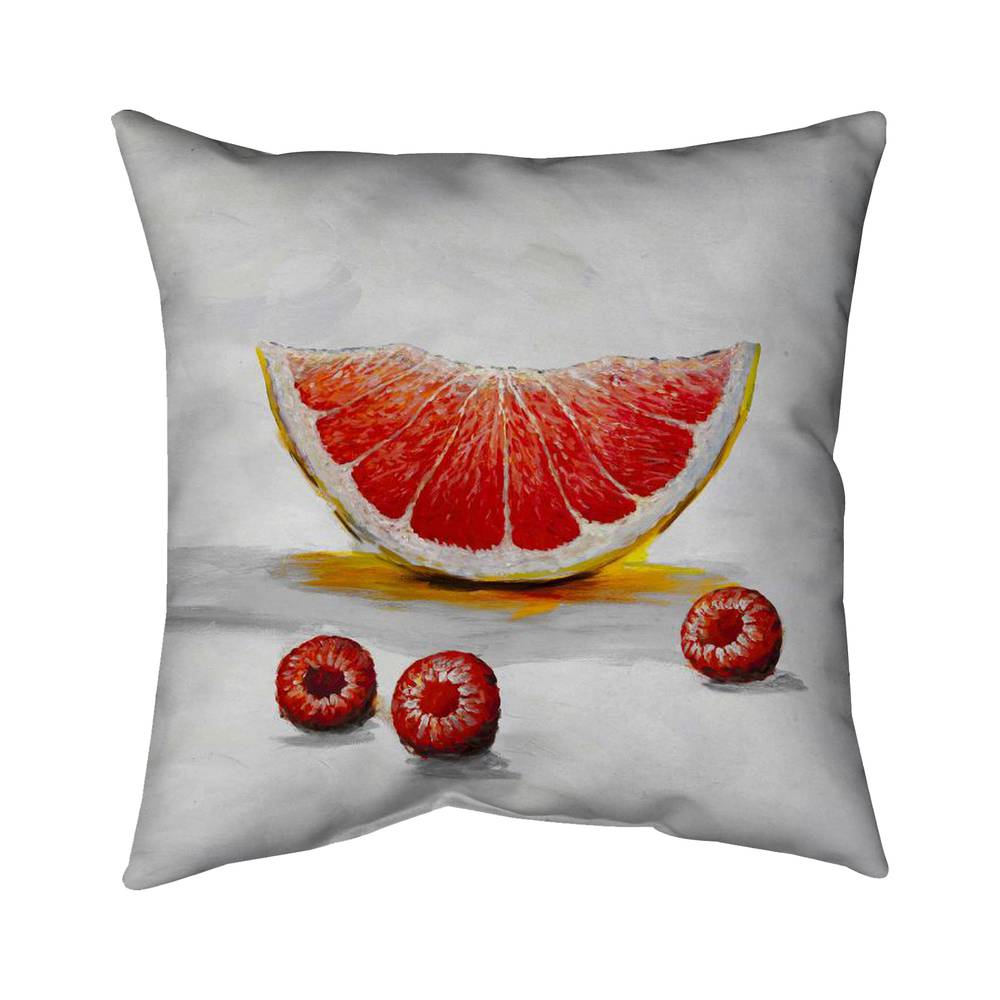 5542-2020-GA33-1 20 x 20 in. Grapefruit Slice - Kitchen Gastronomy Outdoor Throw Pillow