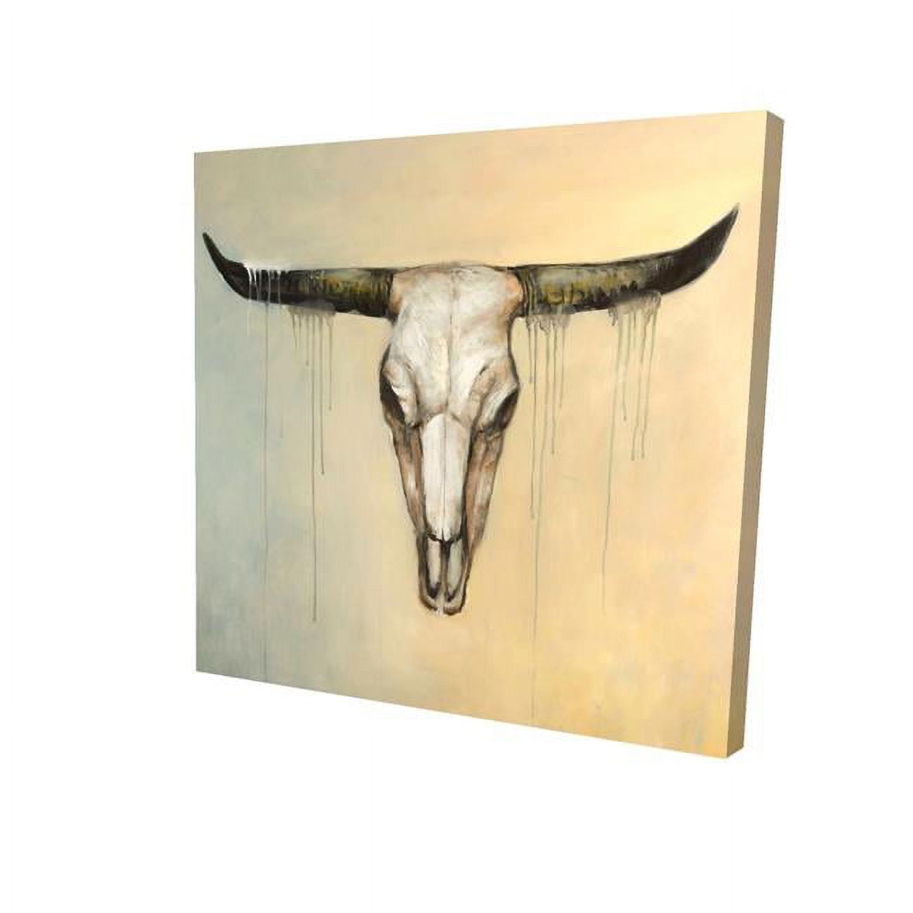 32 x 32 in. Bull Skull-Print on Canvas