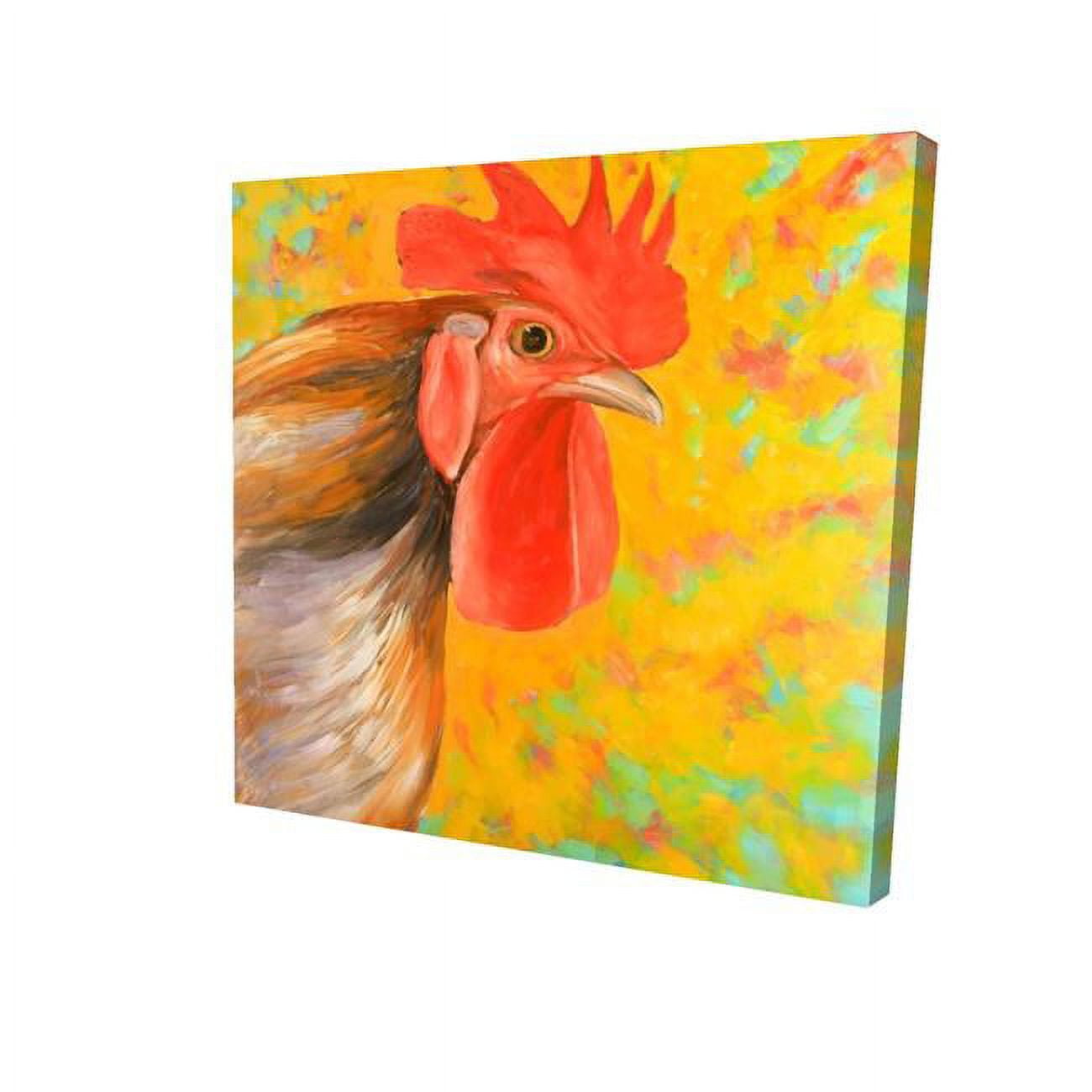 32 x 32 in. Colorful Rooster-Print on Canvas