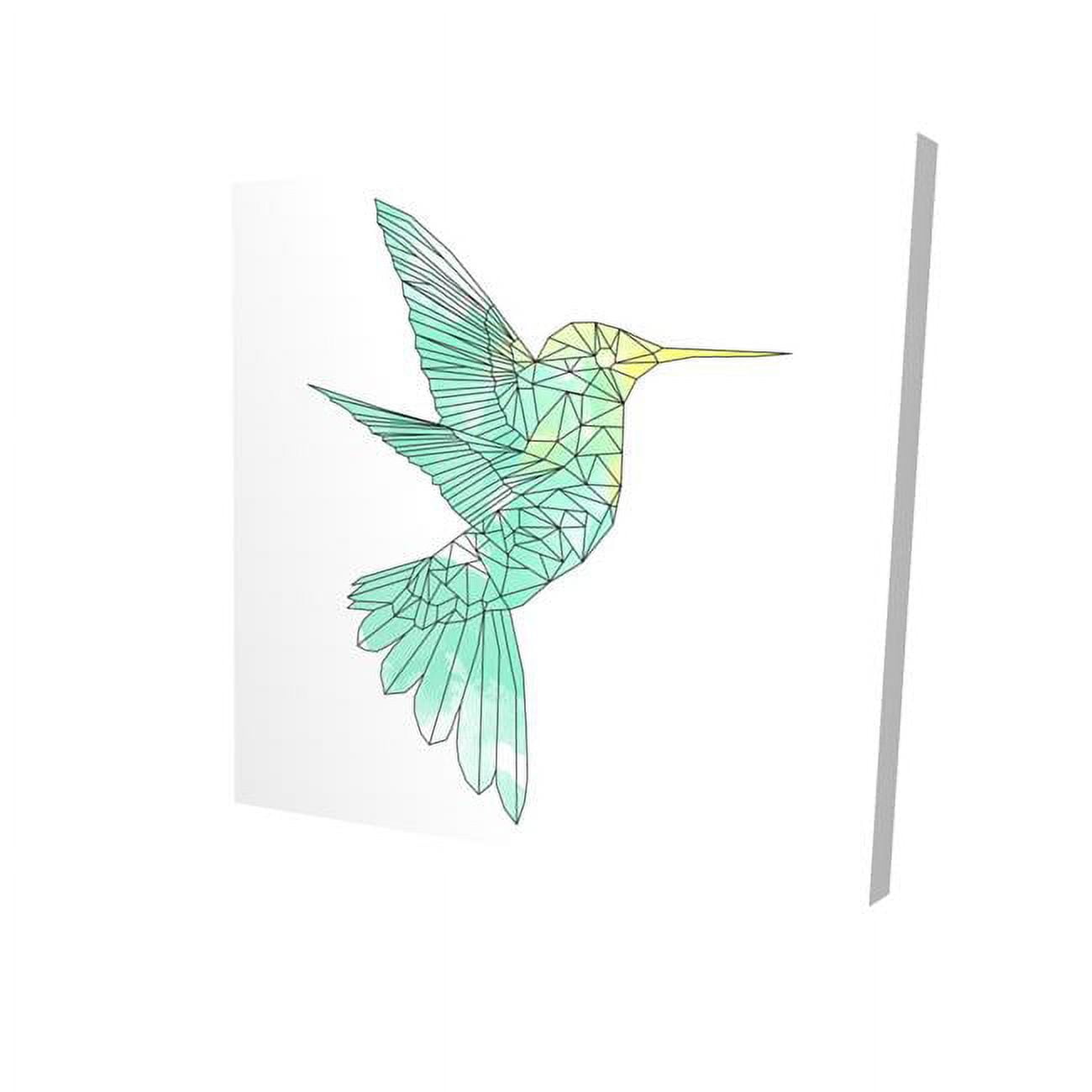 32 x 32 in. Geometric Hummingbird-Print on Canvas