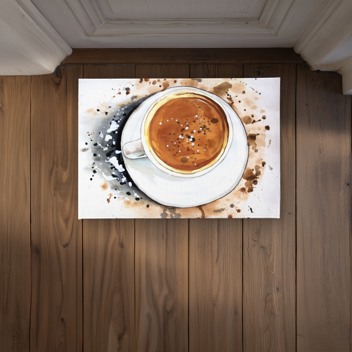 CODM1724QWYW3E 17 x 24 in. Cappuccino Refreshing Kitchen Brown Door Mat - Home Decor