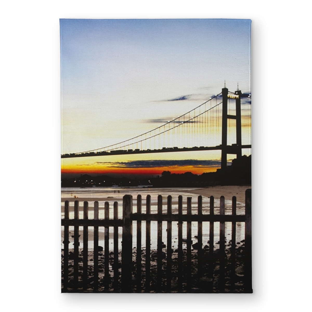 CODM1724T77CRY 17 x 24 in. Bridge By Sunset - Hyperrealist Indoor Outdoor Door Mat