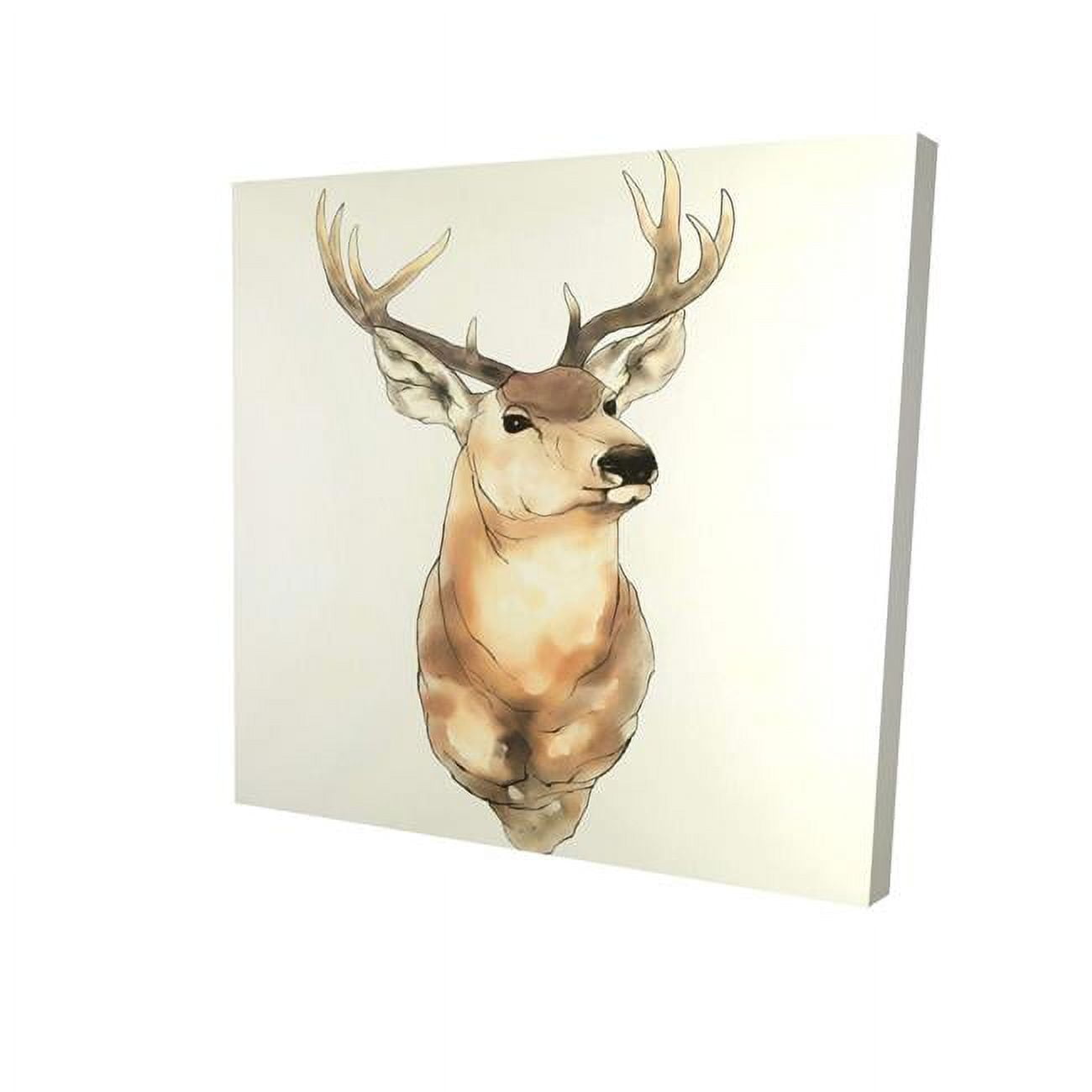 32 x 32 in. Deer Portrait-Print on Canvas