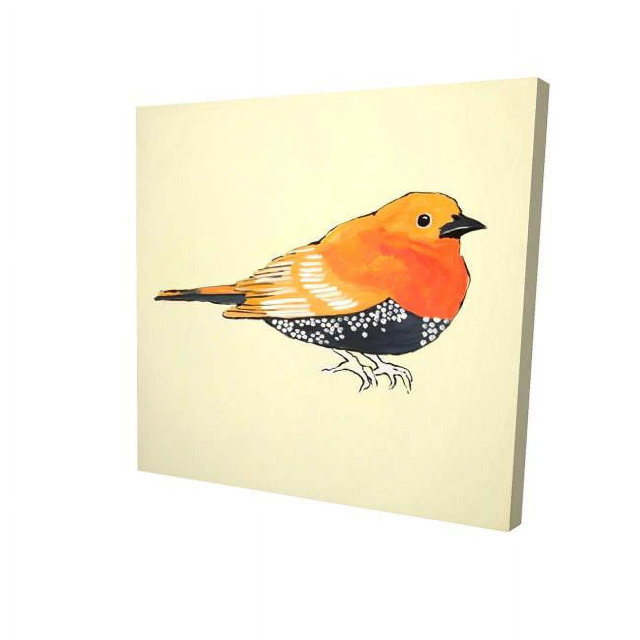 32 x 32 in. Little Orange Bird Illustration-Print on Canvas