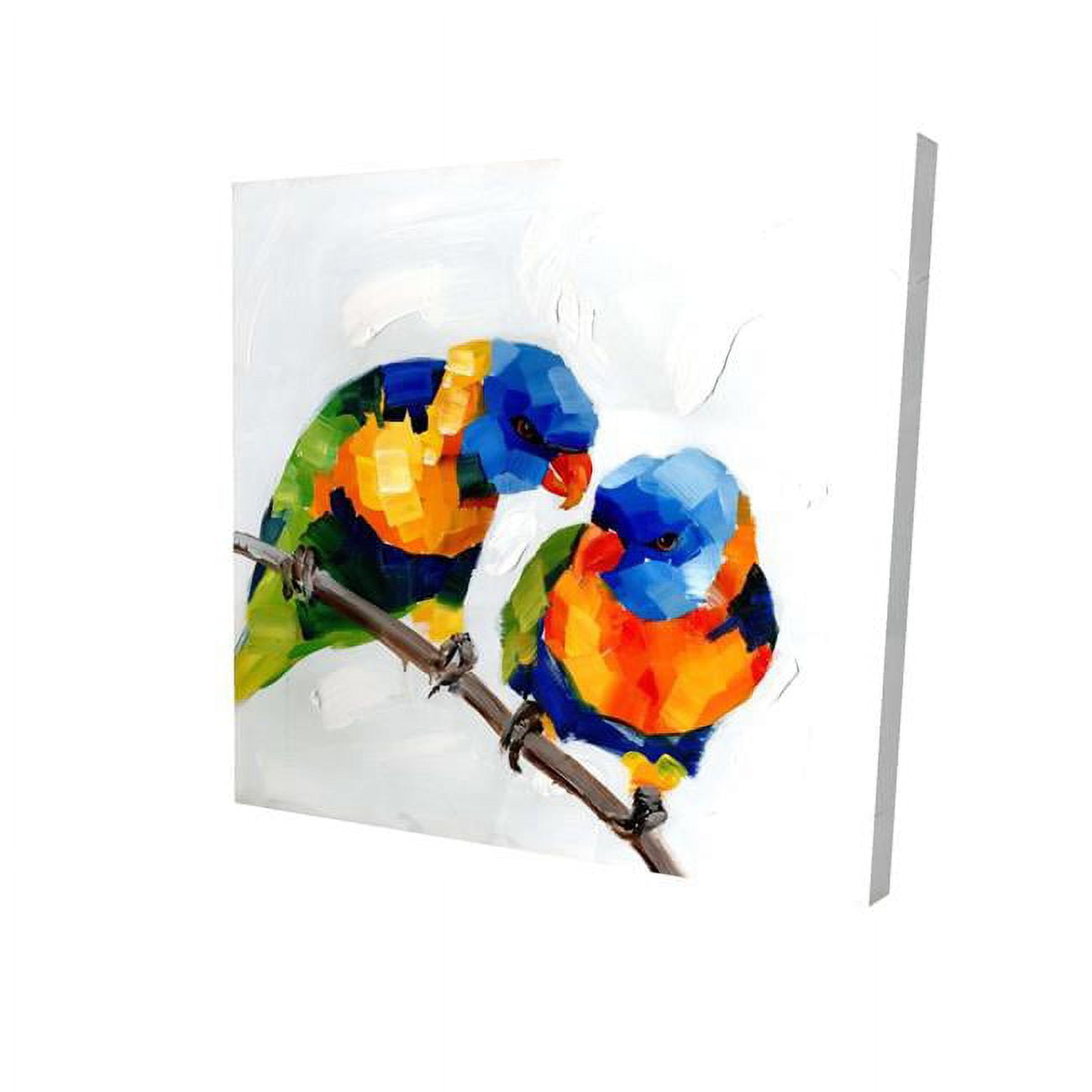 32 x 32 in. Couple of Parrots-Print on Canvas