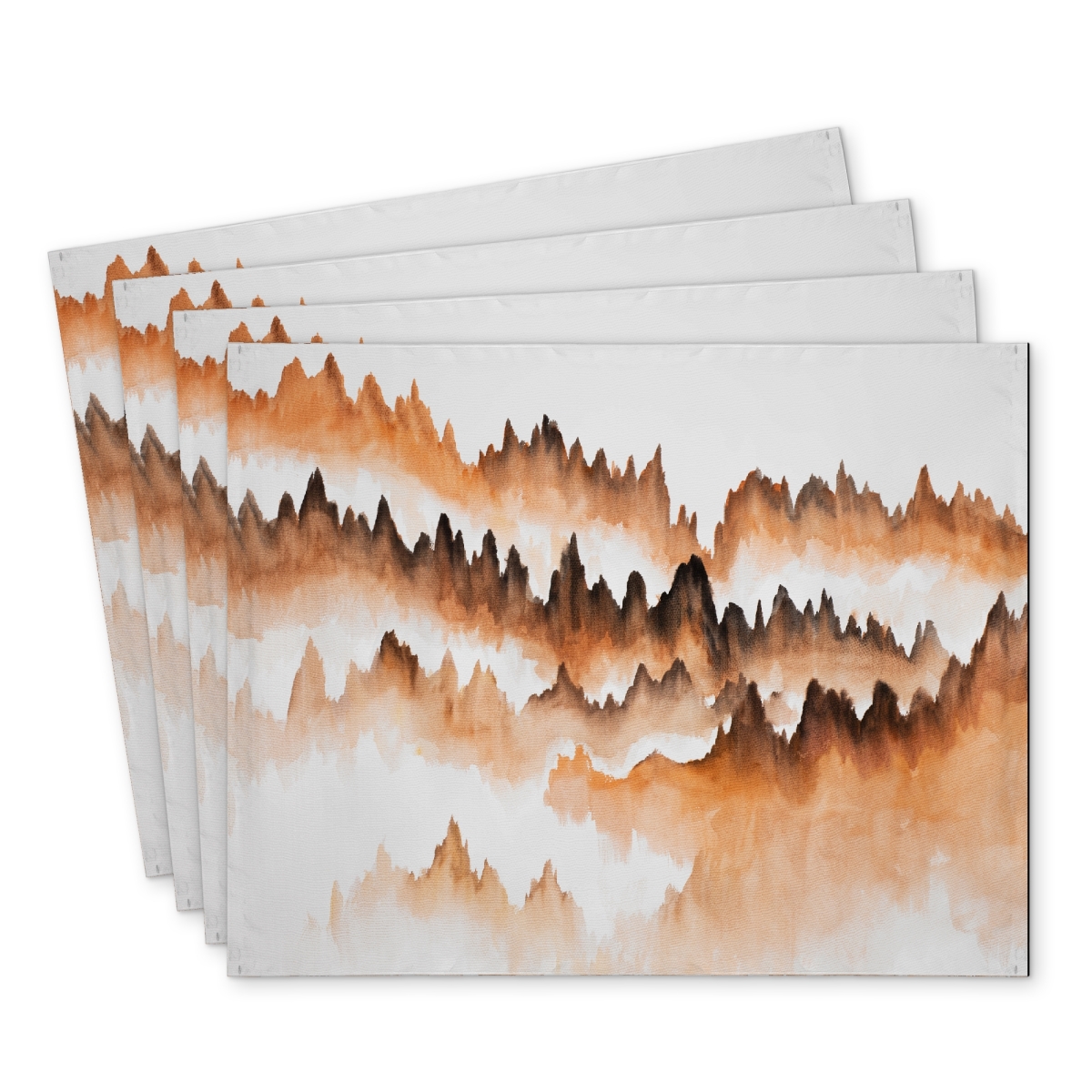 Picture of Begin Home Decor C4PP14188OVM0E 14 x 18 in. Mountain of Fir Trees Polyester Placemat - Home Decor Accent - Set of 4