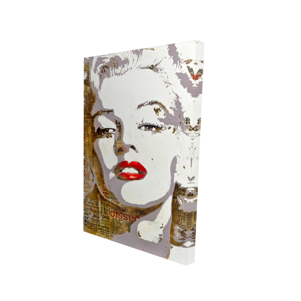 2080-3624-FI2 24 x 36 in. Marilyn Monroe Typography Pop Art Canvas - Retro Home Decor