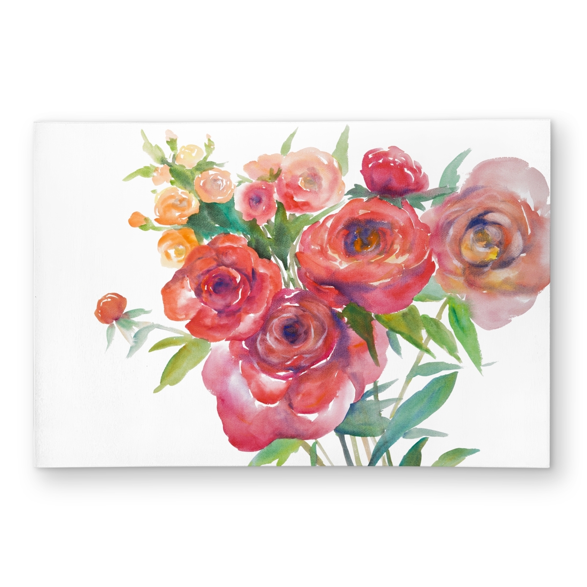 C1ROAR46NKSUOX 4 x 6 ft. Watercolor Bouquet of Flowers Outdoor Area Rug - Home Decor - Rectangle