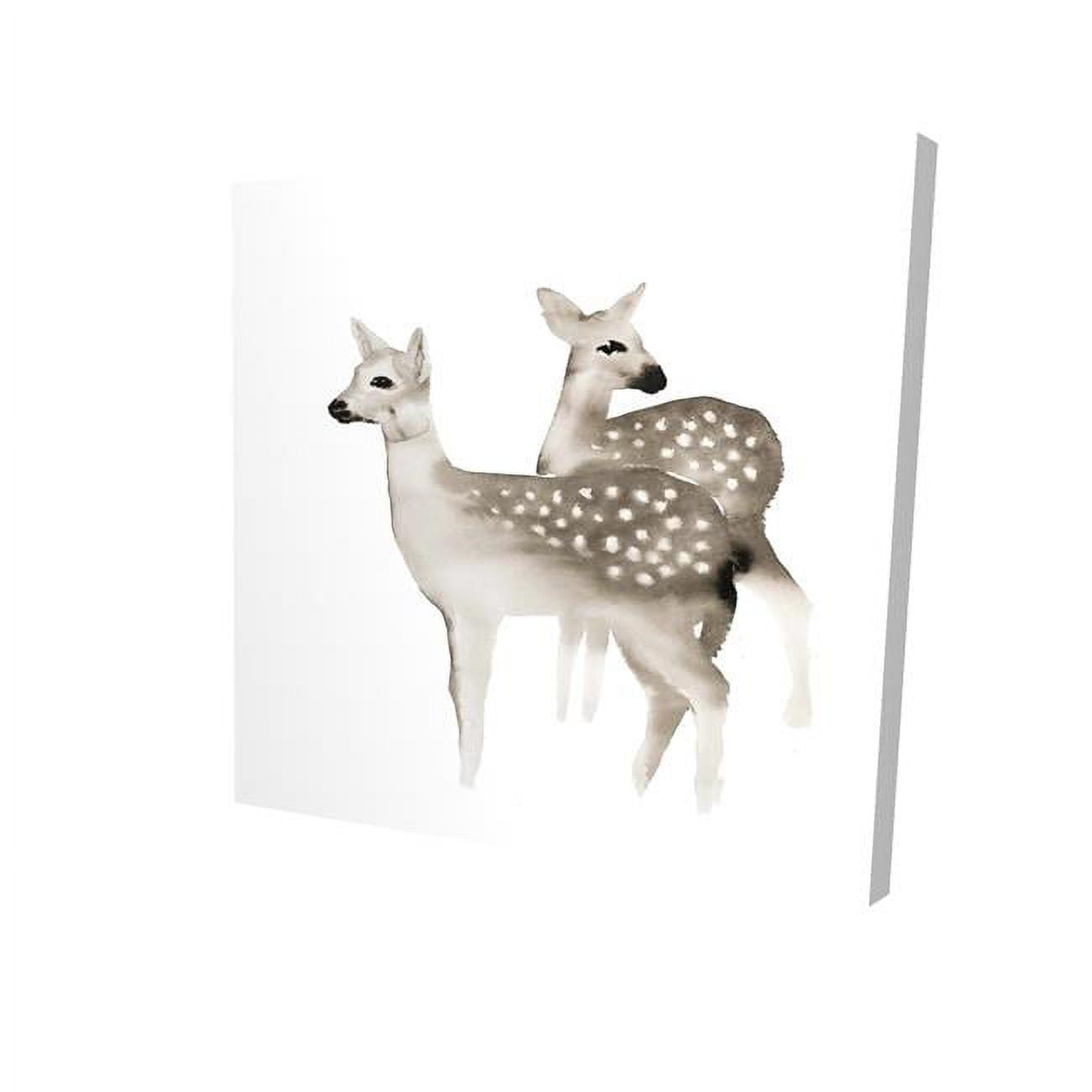 32 x 32 in. Brown Faons-Print on Canvas