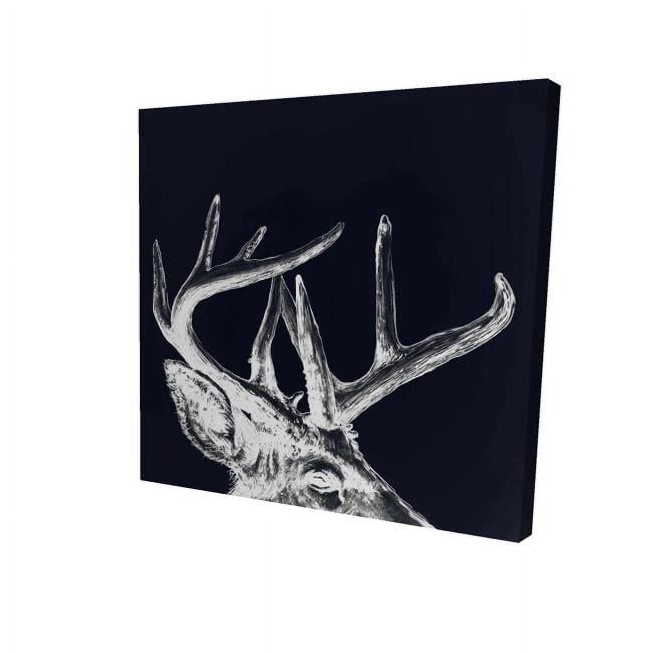 32 x 32 in. Blue Roe Deer Plume-Print on Canvas