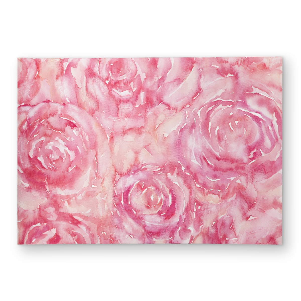 C1ROAR57F8WFZY 5 x 7 ft. Roses in Watercolor - Floral Botanical Outdoor Area Rug - Rectangle