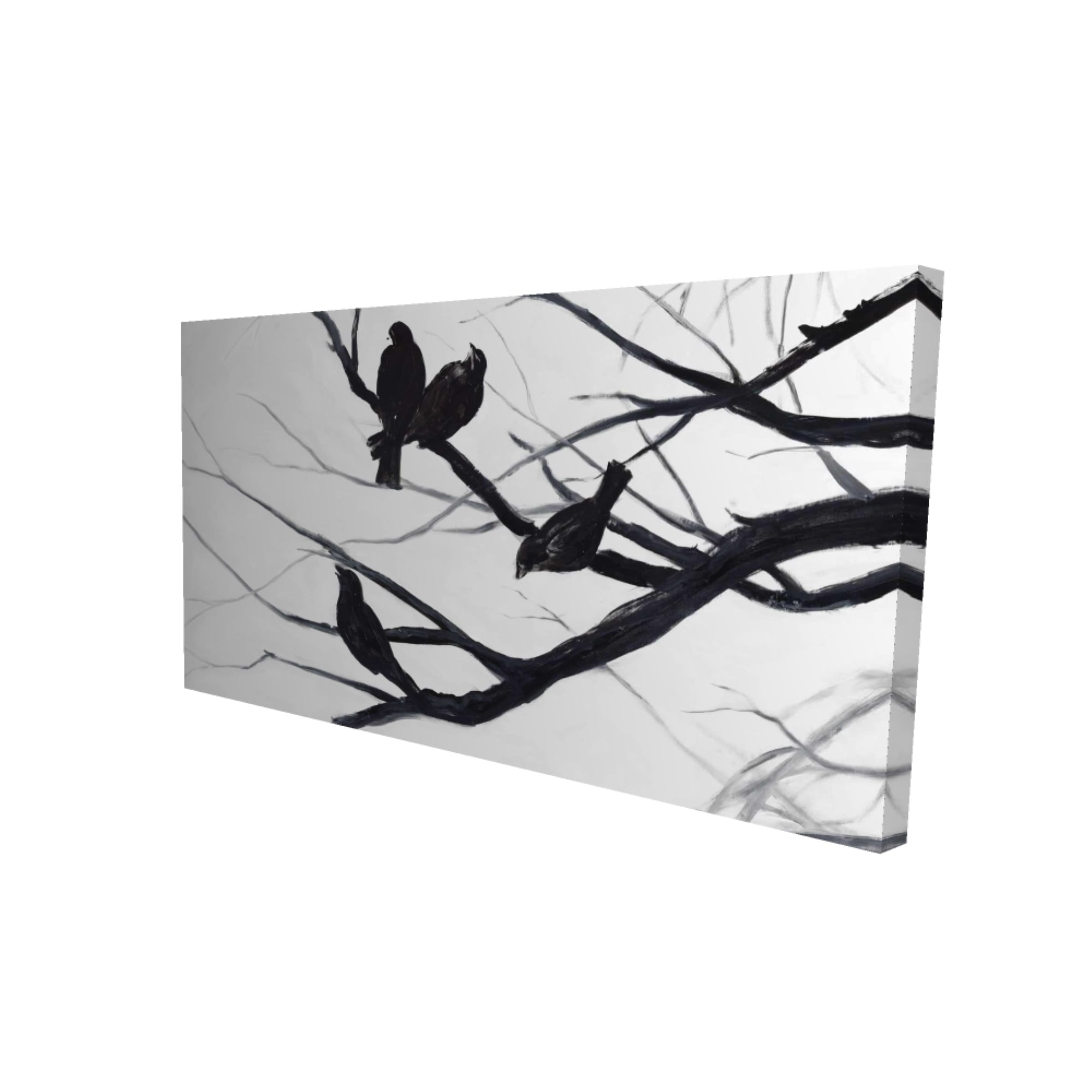 16 x 16 in. Birches on A Blue Background-Print on Canvas