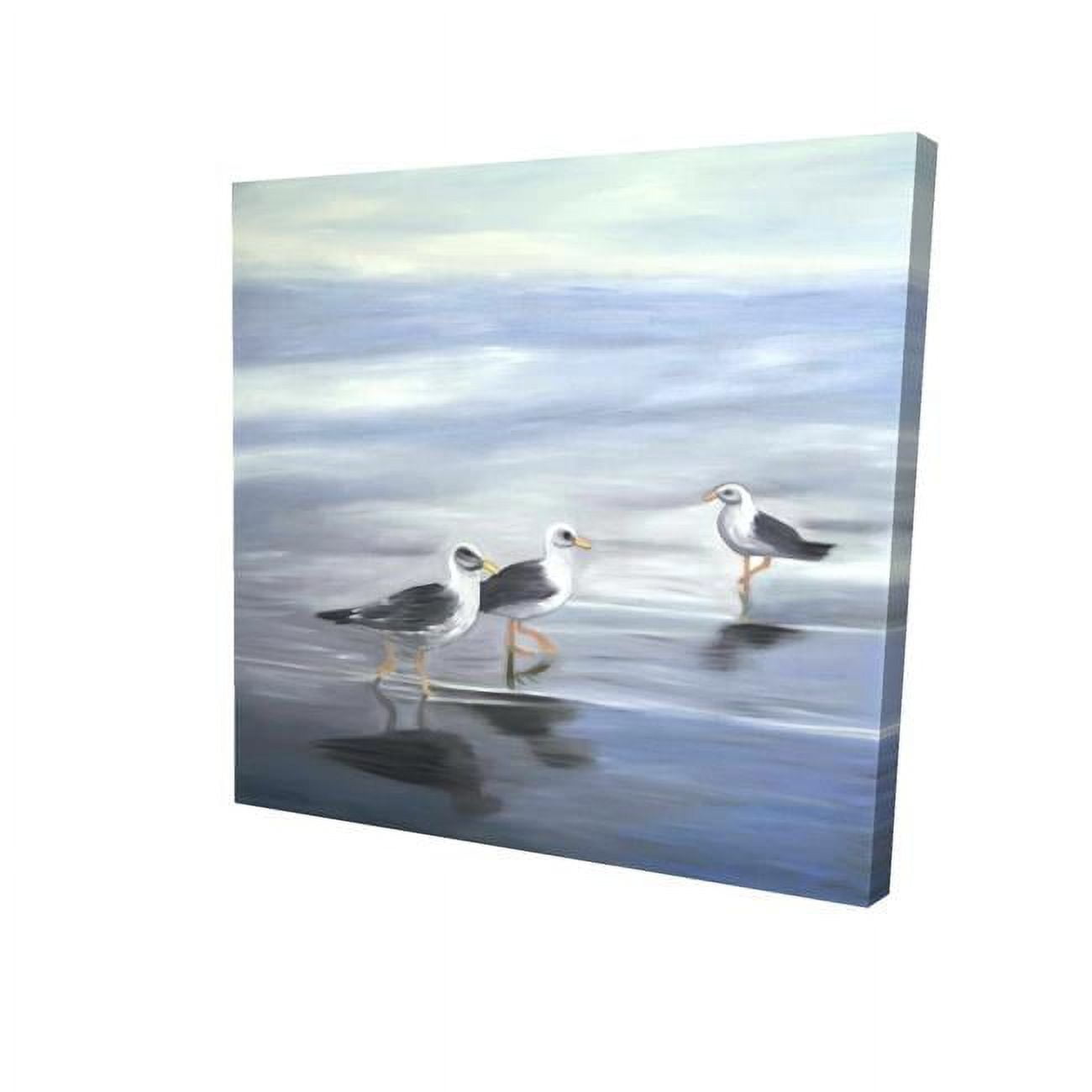 32 x 32 in. Three Gulls-Print on Canvas