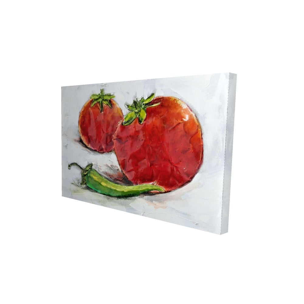 2080-2436-GA1 24 x 36 in. Tomatoes with Jalapeno Canvas - Culinary Kitchen Decor